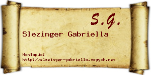 Slezinger Gabriella névjegykártya